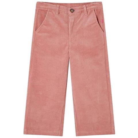 Pantaloni Per Bambini In Velluto A Coste Rosa Antico 104 - Foto 1