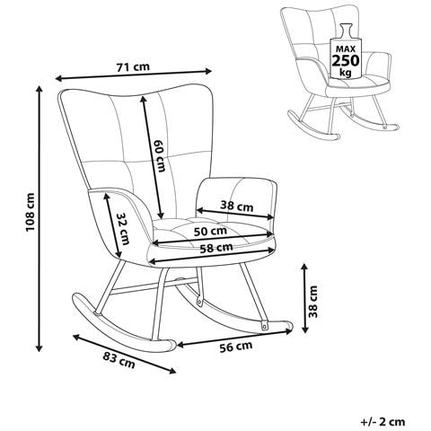 Sedia A Dondolo Marrone Oulu - Foto 2
