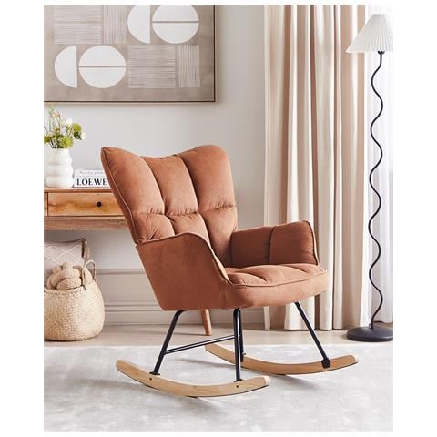 Sedia A Dondolo Marrone Oulu - Foto 1