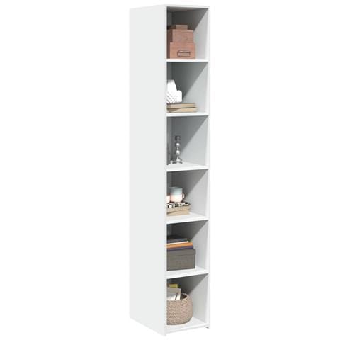 Credenza Bianca 30x41x185 Cm In Legno Multistrato - Foto 3