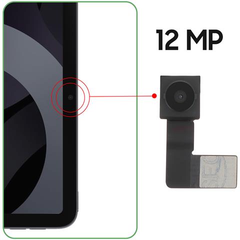 Fotocamera Frontale Per Ipad Air 5 (2022) Sensore Selfie 12mp, Nero - Foto 4