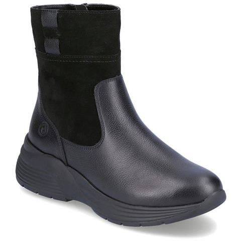 Black Casual Closed Booties Stivaletti Pelle Scarpe Donna Nero Eu 37, D6681-01 - Foto 2