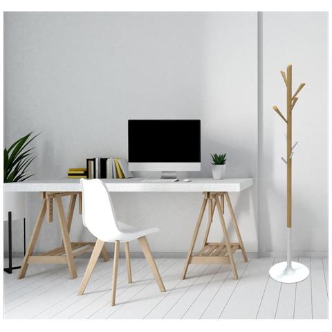 Appendiabiti Albero Bianco E Legno - Foto 2