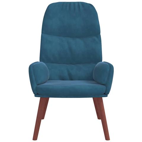 Poltrona Relax Blu in Velluto - Foto 7