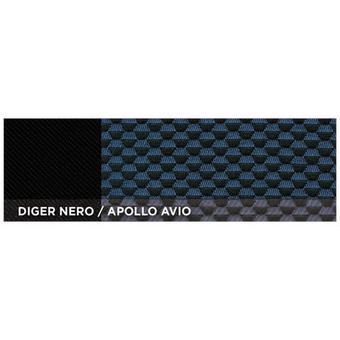 Serie Completa Coprisedili Fast&smart Tg. Speciale Tess. Misto Cotone Nero/avio - Foto 2