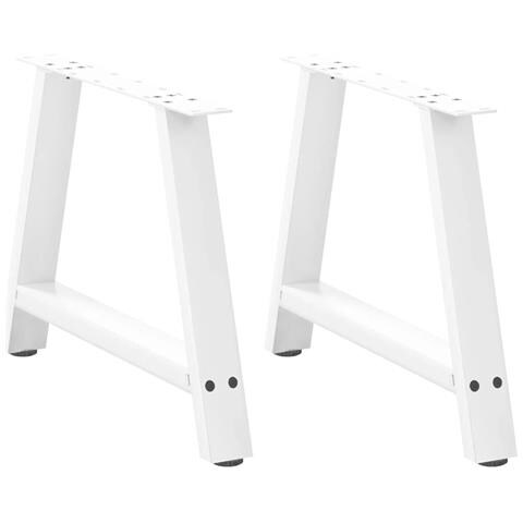 Gambe Tavolino Da Caffè A A 2 Pz Bianco 70x(42-43) Cm Acciaio - Foto 1