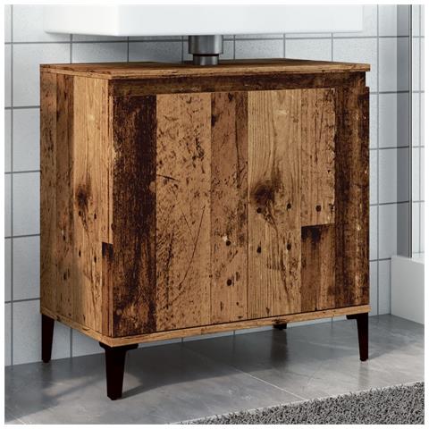 Mobile Lavabo Legno Antico 58x33x60 Cm In Legno Multistrato - Foto 1