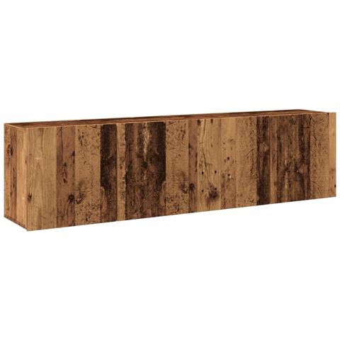 Mobili Tv A Parete 2pz Legno Antico 80x30x41 Cm - Foto 2