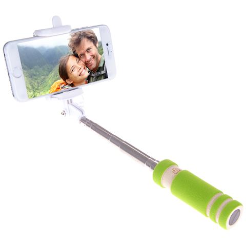 Mini Selfie Stick Con Impugnatura Antiscivolo 4x3x14 Cm. Colore Verde - Foto 2