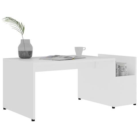 Lusso Casadino - Tavolino Da Salotto Bianco 90x45x35 Cm In Legno Multistrato - Foto 2