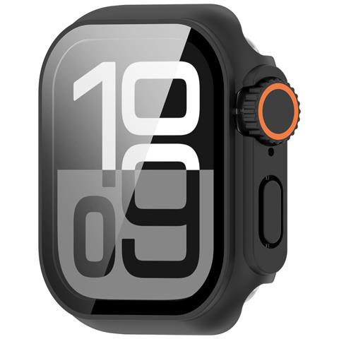 Custodia Protettiva Per Apple Watch - Pc Rigido E Vetro Temperato Black 46 Mm - Foto 1