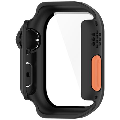 Custodia Protettiva Per Apple Watch - Pc Rigido E Vetro Temperato Black 46 Mm - Foto 6