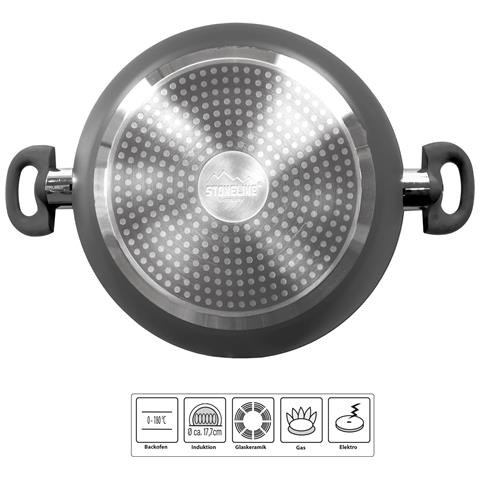 Tegame 2 Manici In Ceramica 28 Cm, Con Coperchio Salva-aroma - Foto 2