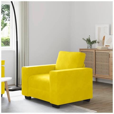 Divano Sedia Giallo 60 cm Velluto - Foto 2