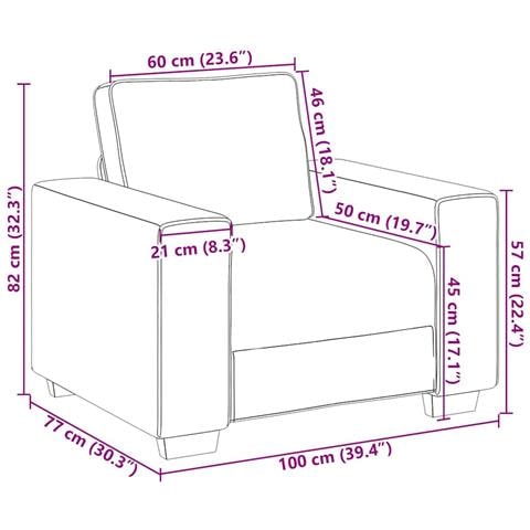 Divano Sedia Giallo 60 cm Velluto - Foto 9