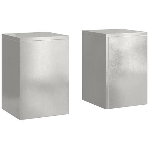 Supporti per Piante da Esterno Pilastro 2 pcs 24x24x35 cm Acciaio Inossidabile - Foto 1