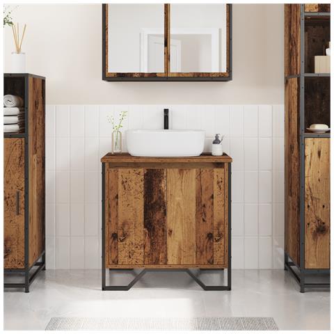 Mobile Lavabo Vecchio Legno 60x35x60 cm Legno ingegnerizzato - Foto 2