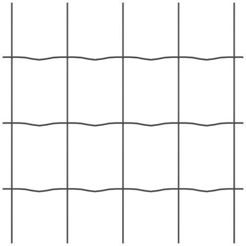 Recinzione Euro con 7 Picchetti 0.6x10 m Acciaio Zincato Grigio - Foto 9