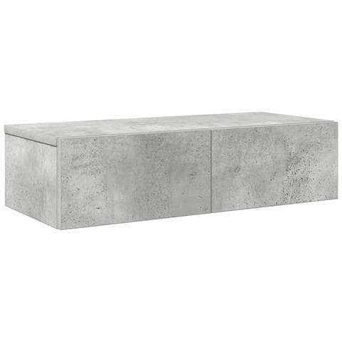 Scaffale a Parete con Cassetti Grigio 60x26,5x15 cm Truciolato - Foto 1