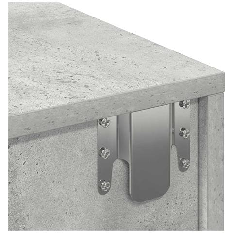 Scaffale a Parete con Cassetti Grigio 60x26,5x15 cm Truciolato - Foto 9