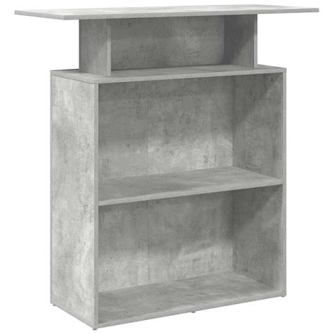 Banco Reception Grigio Cemento 100x40x104 cm Legno Multistrato - Foto 1