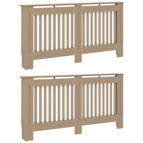Copertura per radiatori 2 pcs Marrone 152 x 19 x 81.5 cm - Foto 1
