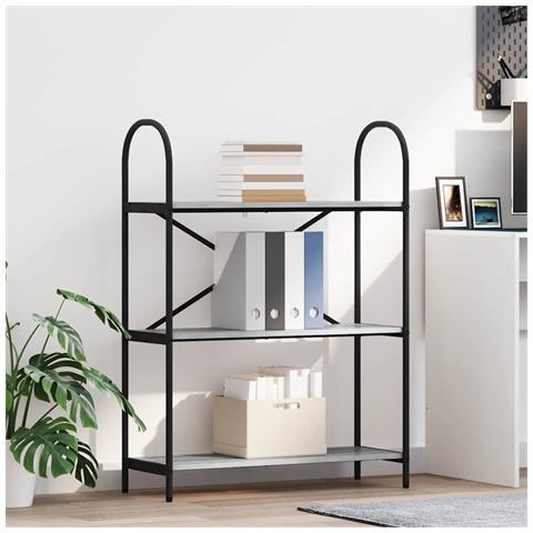 Libreria Grigio sonoma 80 x 30 x 109 cm Legno multistrato - Foto 2