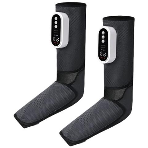 Massaggiatore Wireless Per Gambe - Compressione Ad Aria Per Piedi E Polpacci Con Calore E Pressione Regolabile Black - Foto 1