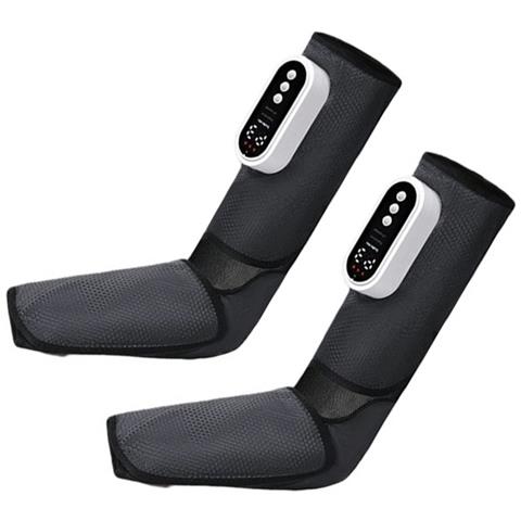 Massaggiatore Wireless Per Gambe - Compressione Ad Aria Per Piedi E Polpacci Con Calore E Pressione Regolabile Black - Foto 2