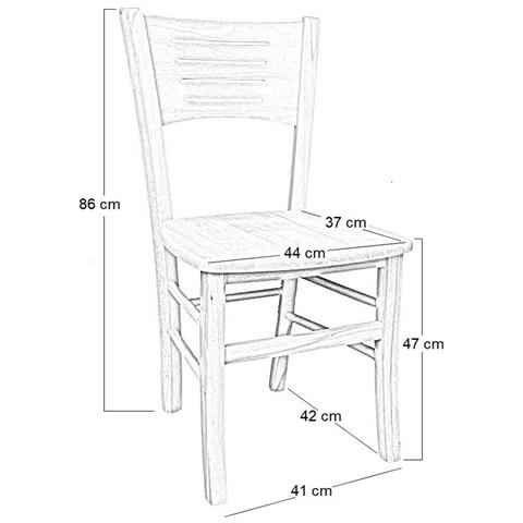 Set 2 Sedie Amelia In Legno Finitura Noce Scuro Con Seduta In Legno Massello - Foto 2