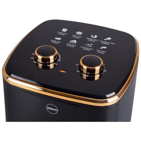 FRITTA fat-free fryer capacity 5.0 l adjustable temp. clock 1500 W Singolo 5 L Indipendente Friggitrice ad aria calda Nero - Foto 2