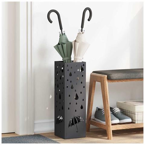 Supporto per Ombrellone Nero 15.5 x 15.5 x 49 cm Metallo - Foto 2