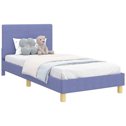 Struttura letto bambini con testata Blu jeans 80 x 200 cm - Foto 1