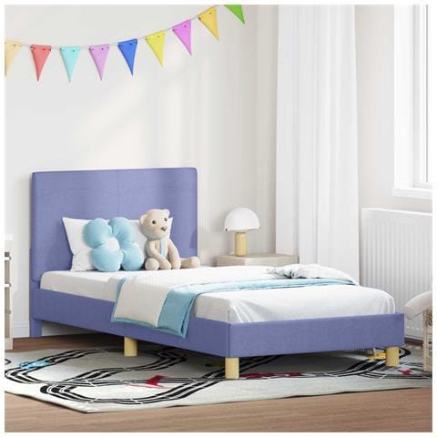 Struttura letto bambini con testata Blu jeans 80 x 200 cm - Foto 2