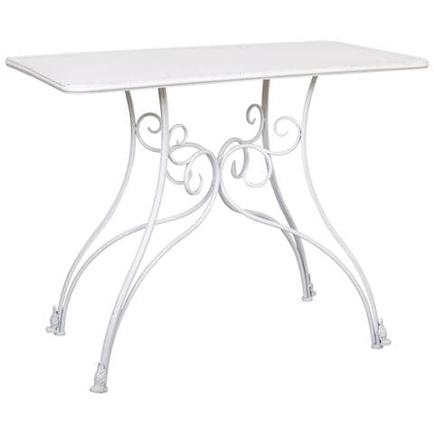 Mobile Da Ingresso In Metallo Invecchiato Bianco 100x52x76 - Foto 1