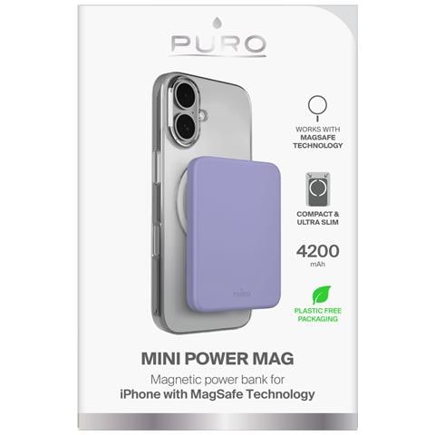 Mini Power Mag Polimeri di litio (LiPo) 4200 mAh Carica wireless Lavanda - Foto 2