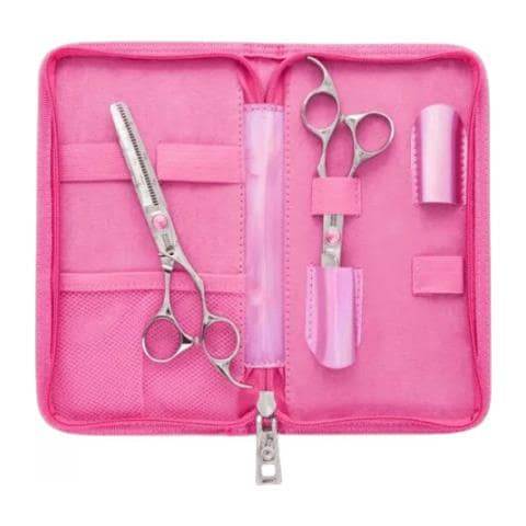 Set Forbici Da Taglio 5,75 E Forbici Da Sfilatura 6,35 Pollici, Silkcut Think Pink - Foto 2