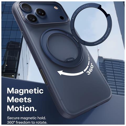 Cover per iPhone 17 Pro - TPU+PC, Blu Oscuro, MagSafe - Foto 2