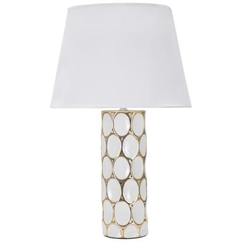 Lampada Da Tavolo Vkh109-bianco-ceramica-34,5x34,5x56 Cm - Foto 1