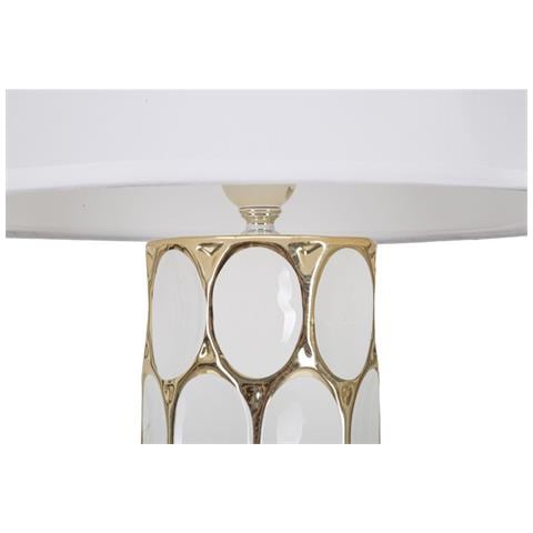 Lampada Da Tavolo Vkh109-bianco-ceramica-34,5x34,5x56 Cm - Foto 2