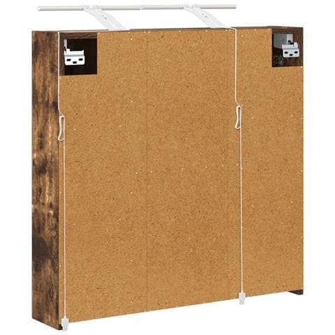 Mobiletto per specchio da bagno Rovere fumé 70 x 14,5 x 70 cm - Foto 9