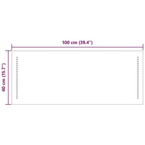 Specchio da bagno LED Trasparente 40 x 10 cm vetro temperato - Foto 9