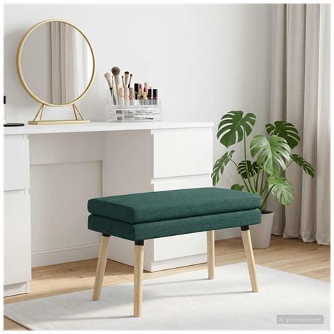 Panchina a doppio strato Verde Scuro 80 x 40 x 47 cm Tessuto - Foto 2