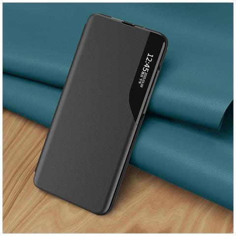 Eco Leather View Case, Elegante Custodia Con Flap E Funzione Supporto, Per Samsung Galaxy A73, Di Colore Blu. - Foto 6