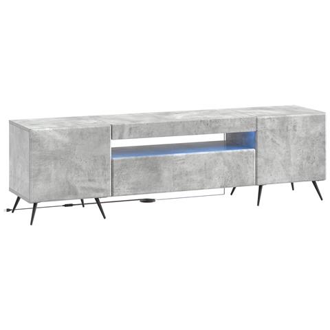Mobile TV LED Grigio Cemento Legno ingegnerizzato - Foto 1
