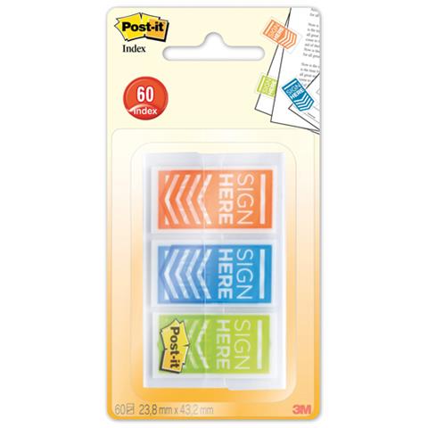 set 60 segnapagina index 682-sh-obleu medium "firma qui" - Foto 1