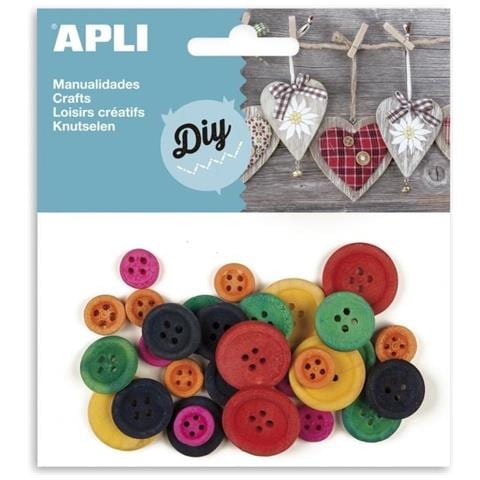 Sachet De 30 Boutons En Bois - Tailles Et Couleurs Assorties - Foto 1