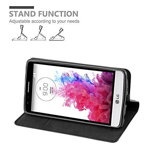 Custodia Compatibile Con Lg G3 Stylus In Nero Di Notte - Coperchio Protettiva Con Chiusura Magnetica, Funzione Stand E Tasca Per Le Carte - Foto 2