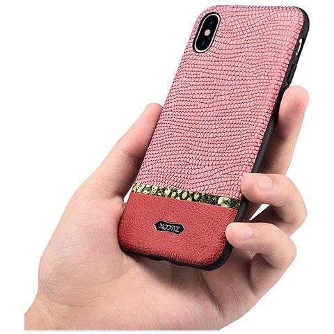 Pelle Iphone X / Xs Hull Pu Impiombato Brilliant Red - Foto 3