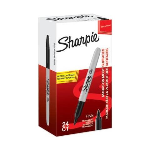 Marcatori Permanente Fine F Punta Conica 1 Mm Nero Special Pack 24 Pezzi - 2077128 - Foto 1